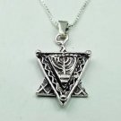 Sterling 925 star of David pendant & candelabrum + chain ! Gift Jewelry & Love