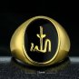 Fashion 24k gold plated Allah islam man wooman ring size 8 ! Gift Jewelry & Love
