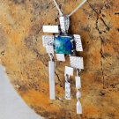 Unique silver necklace & pendant set Eilat king solomon stone ! quality jewelry