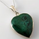 Fine natural real Eilat stone & solid sterling silver 925 pendant + necklace