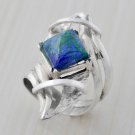 Silver 925 ring set natural Eilat stone gemstone size 9 ! high quality Jewelry
