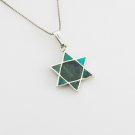 Fashion jewelry sterling silver 925 set natural Eilat stone pendant & necklace