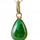 Eilat stone Israel & 14k gold pendant - silver chain ! high quality jewelry