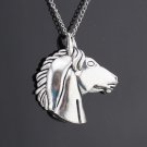 Fashion Silver Plated Horse Head Pendant & Necklace ! Gift Love & Jewelry