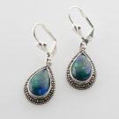 Fashion jewel solid sterling silver 925 earrings set natural Eilat stone Israel