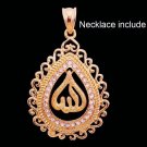 Fashion 18k gold plated allah design pendant & necklace ! Gift Jewelry & Love