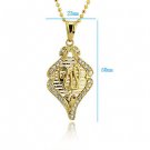 Fashion 24k gold plated zircon allah islam pendant & chain ! Gift Jewelry & Love