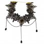 Classic Fashion Gothic Black Beads Lace Flower Cameo Chain ! Pendant & Necklace