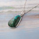 Sterling silver 925 necklace & pendant set natural Eilat stone ! sea earth view