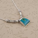 Sterling silver 925 necklace & pendant set natural Eilat stone ! sea earth view