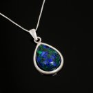 Fashion sterling necklace & pendant natural Eilat stone Israel ! Gift & Jewelry