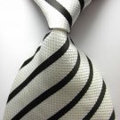 Fashion Accessory Black & white Silk Classic Woven Necktie - Men's Tie