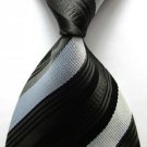 Fashion Accessory Black & white Silk Classic Woven Necktie - Men's Tie