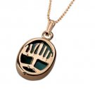 Candelabrum Eilat stone pendant 14k gold + 14K necklace ! high quality jewelry