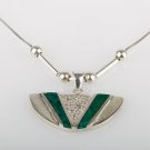 Fashion silver necklace & Eilat stone Israel pendant ! Gift Jewelry & Love