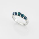 Sterling silver 925 ring & natural Eilat stone israel size 4 1/4 Gift & Jewelry
