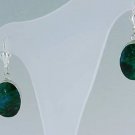 silver 925 earrings set with pure Eilat stone Israel ! Gift Jewelry & Love