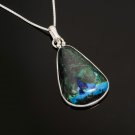 Fashion sterling necklace & pendant set natural Eilat king solomon stone Israel