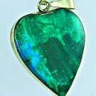 Special heart , Eilat stone & 14k yellow gold pendant ! high quality jewelry