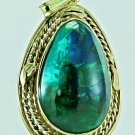 Original Eilat stone Israel & 14k yellow gold pendant ! high quality jewelry