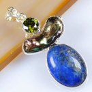 Silver 925 necklace & pendant set Lapis Lazuli gemstone ! Gift Jewelry & Love