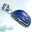 Blue sodalite silver 925 pendant + sterling necklace