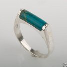 Fashion silver 925 ring set with Eilat stone Israel size 6 1/2 ! quality jewelry