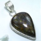 Pretty jasper silver 925 pendant + sterling necklace ! Gift Jewelry & Love