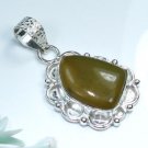 Pretty jasper silver 925 pendant + sterling necklace ! Gift Jewelry & Love