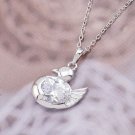 Beautiful duck 18K Gold plate Zircon Pendant & Necklace ! Gift Jewelry & Love