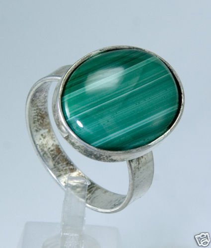 Special Silver ring set with Malachite - sterling ! Gift Jewelry & Love