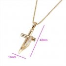 Fine fashion latin cross 18KGP lady pendant & necklace ! Gift Jewelry & Love