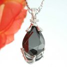 Mouse 18k gold plated black Sapphire pendant necklace ! Gift Jewelry & Love