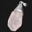 Rose Quartz similar pendant & sterling silver 925 necklace ! Gift Jewelry & Love