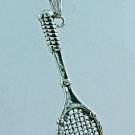 Silver 925 pendant of tennis racquet & silver necklace ! Gift Jewelry & Love