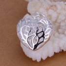 Fashion solid sterling silver 925 heart pendant & necklace ! Gift Jewelry & Love