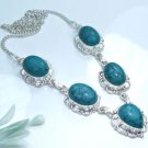Special pretty Turquoise stones silver 925 necklace ! Gift Jewelry & Love