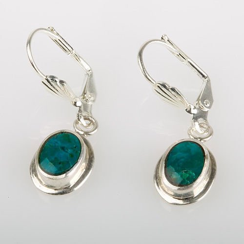 Fashion sterling silver 925 stamp earrings Eilat stone Israel ! Gift & Jewelry
