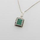 Sterling silver necklace & pendant natural Eilat stone Israel ! Gift & Jewelry