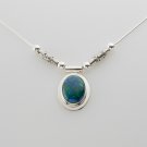 Fashion silver 925 necklace & pendant - natural Eilat stone Israel ! Fine jewel