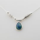 Fashion silver 925 necklace & pendant - natural Eilat stone Israel ! Fine jewel