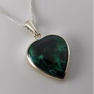 Fashion silver 925 necklace & pendant - natural Eilat stone Israel ! Fine jewel