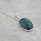 Fashion sterling silver 925 necklace & Eilat stone Israel pendant set Menora