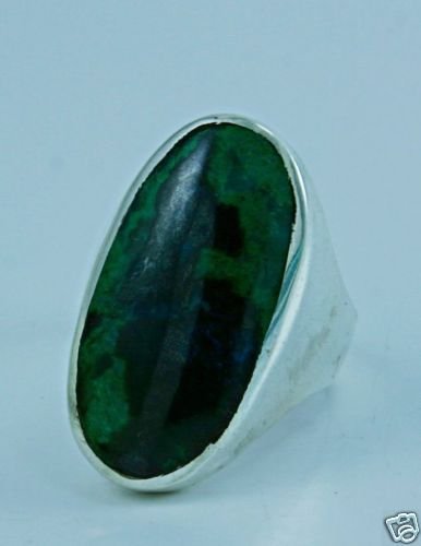 Unique Silver 925 ring set with Eilat stone Israel ! Gift Jewelry & Love
