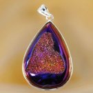 Sterling silver 925 necklace & pendant set natural agate titanum ! Gift & Love