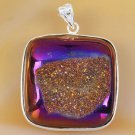 Sterling silver 925 necklace & pendant set natural agate titanum ! Gift & Love