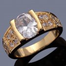 Fine fashion 10k gold filled white sapphire unisex ring size 10 ! Gift & Jewelry