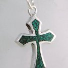 Silver 925 pendant of a cross & sterling necklace