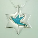 3 parts of silver opal star of David pendant - 3 chains ! Gift Jewelry & Love
