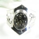 Fashion pretty Rutilated Quartz silver ring size 6 1/2 ! Gift Jewelry & Love